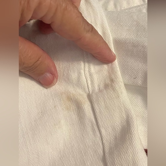 Lucky Brand Sheffield Sweet N Low White Bootcut Jeans Women 16 / 33 spot in pics - Picture 12 of 16